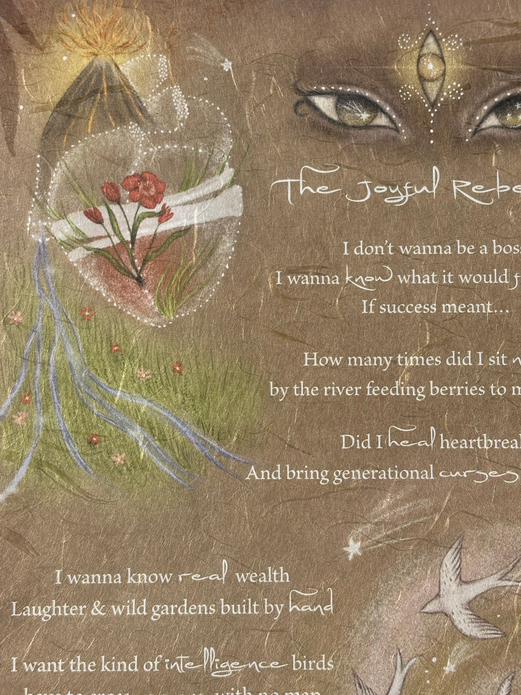 Close up of the print